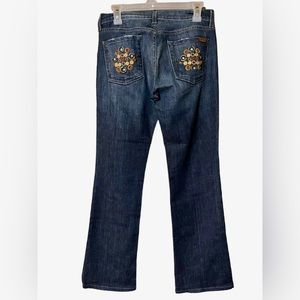 7 For All Mankind Medallion Pocket Bootcut Jeans Women’s 28 Embellished comfort